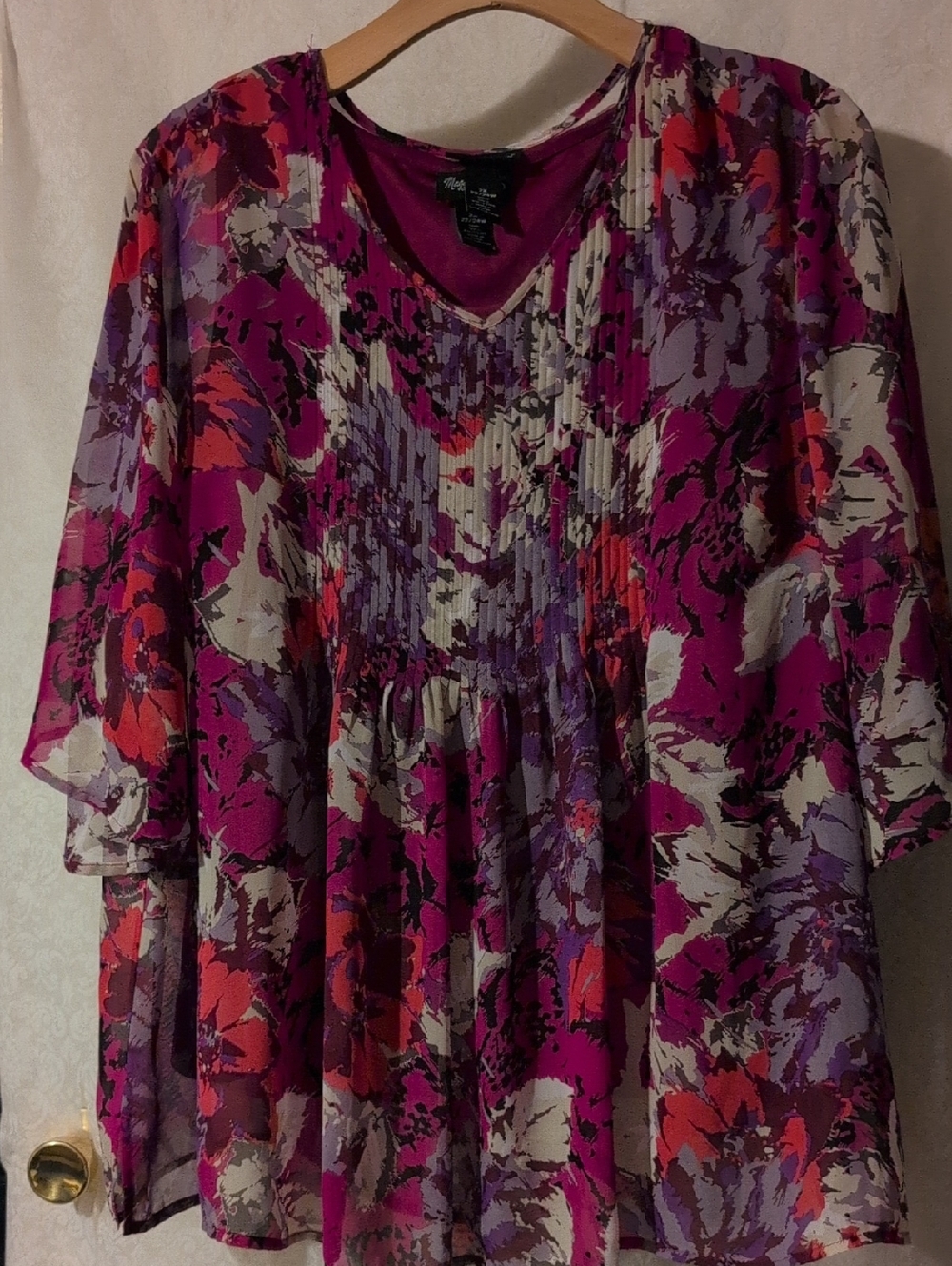 2pc Top and Tank Maggie Barnes Sz.2X Floral